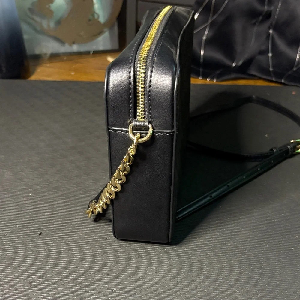 Michael Kors Black and Brown Logo Crossbody - Picture 6 of 7